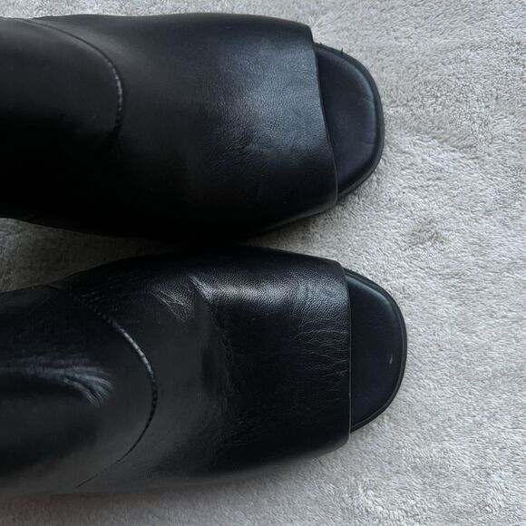 NEW Seychelles Battery Black Leather Open Toe Block Heel Bootie Sandals Women 6 - Picture 6 of 13